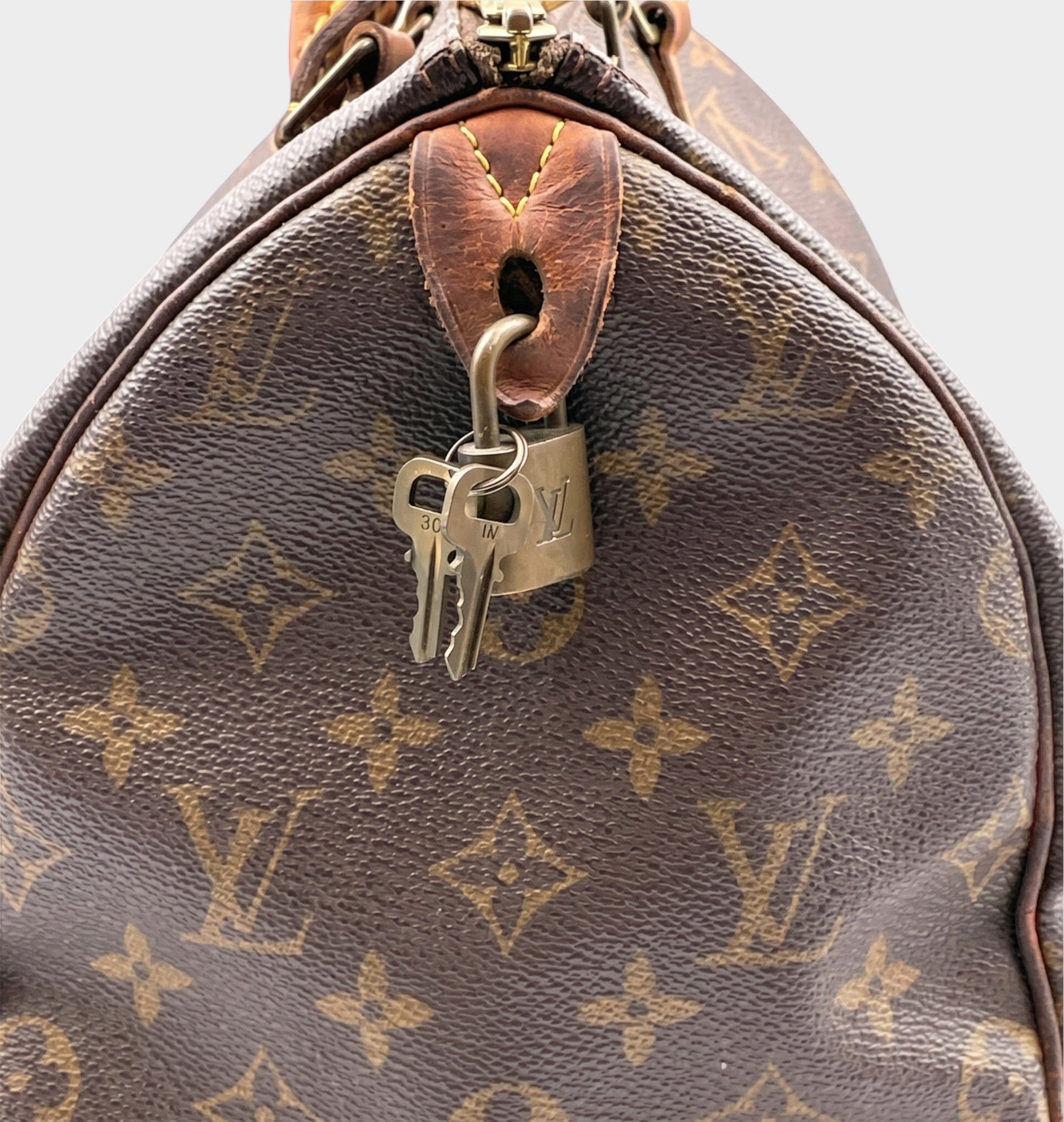 LOUIS VUITTON Bag Handbag Monogram Speedy 30 TH1000 Canvas x Leather Brown