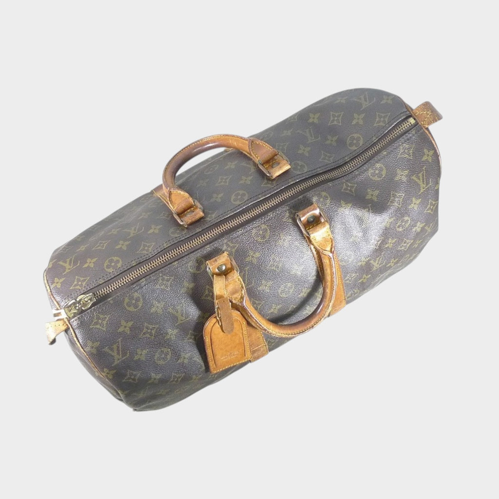 Louis Vuitton Monogram Pattern Leather Boston Bag Keepall 45 Tasche