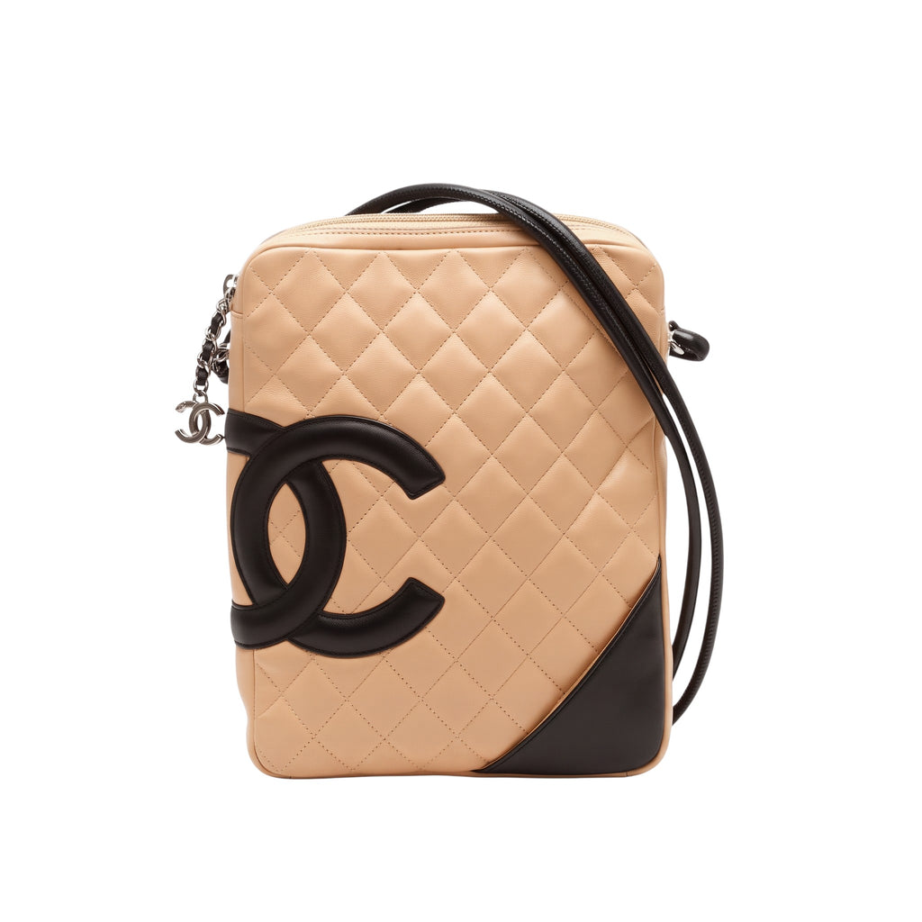 CHANEL Coco Mark Matelassé Cambon Line Leather Crossbody Tasche