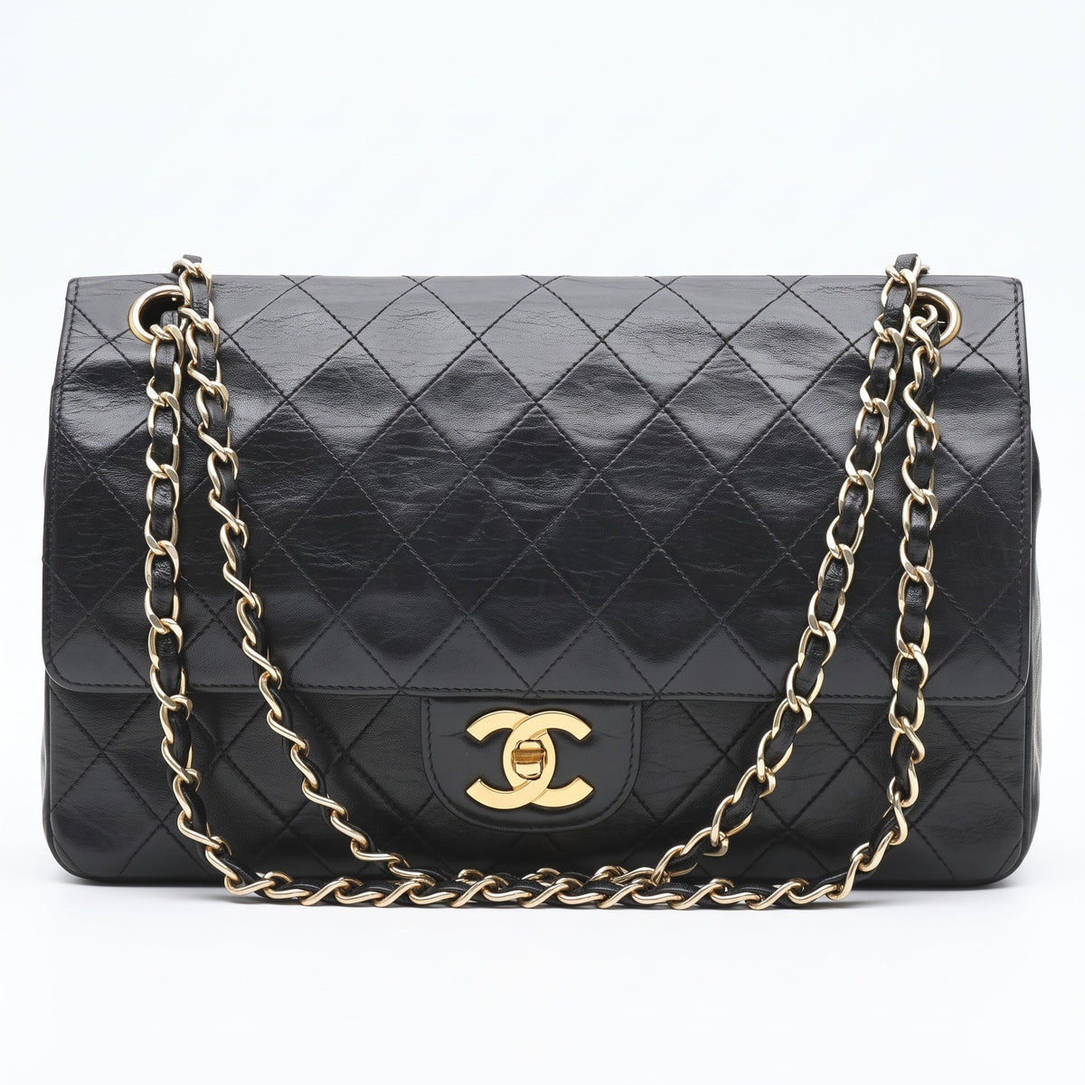 Chanel Matelassé 25 Double Flap Shoulder Bag Vintage Tasche