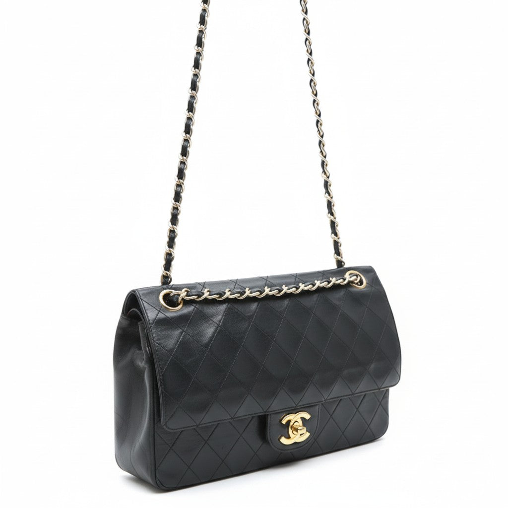 Chanel Matelassé 25 Double Flap Shoulder Bag Vintage Tasche