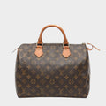Louis Vuitton Monogram Speedy 30 Handbag Tasche with Padlock