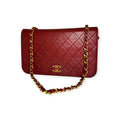 Chanel Coco Mark Matelassé Lambskin One-Shoulder Bag with Gold Hardware, Women's, Red,