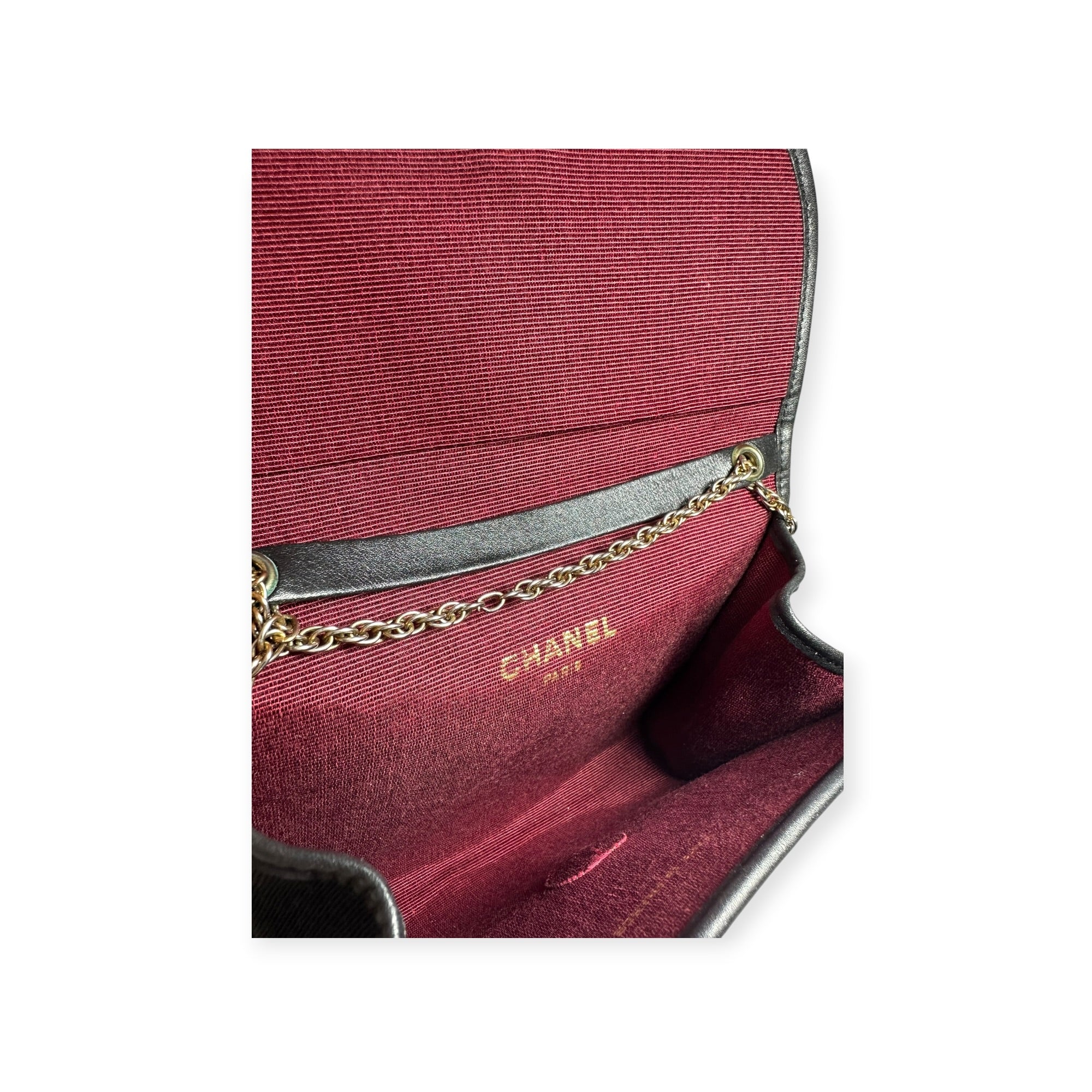 Chanel Coco Mark Cotton Jersey Mini Matelassé Push-Lock Chain Shoulder Bag, Excellent Condition, Black