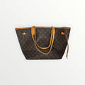 Louis Vuitton Neverfull MM M40156 Monogram Brown Tote Bag