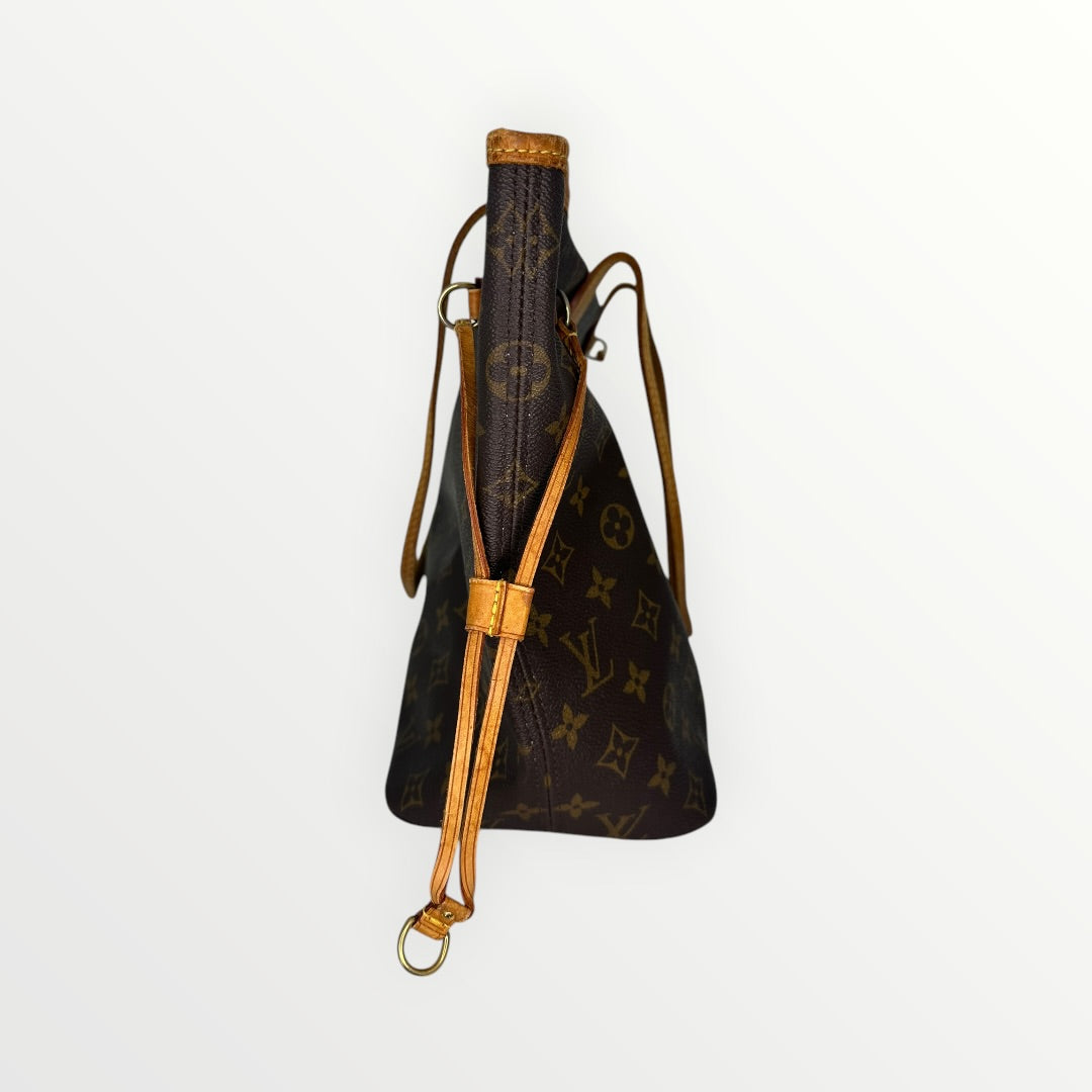 Louis Vuitton Neverfull MM M40156 Monogram Brown Tote Bag