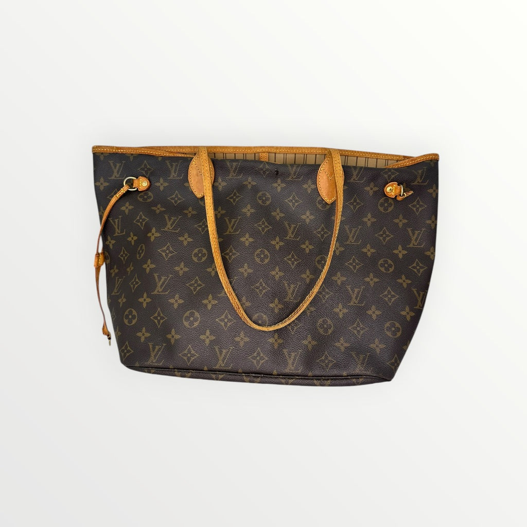 Louis Vuitton Neverfull MM M40156 Monogram Brown Tote Bag