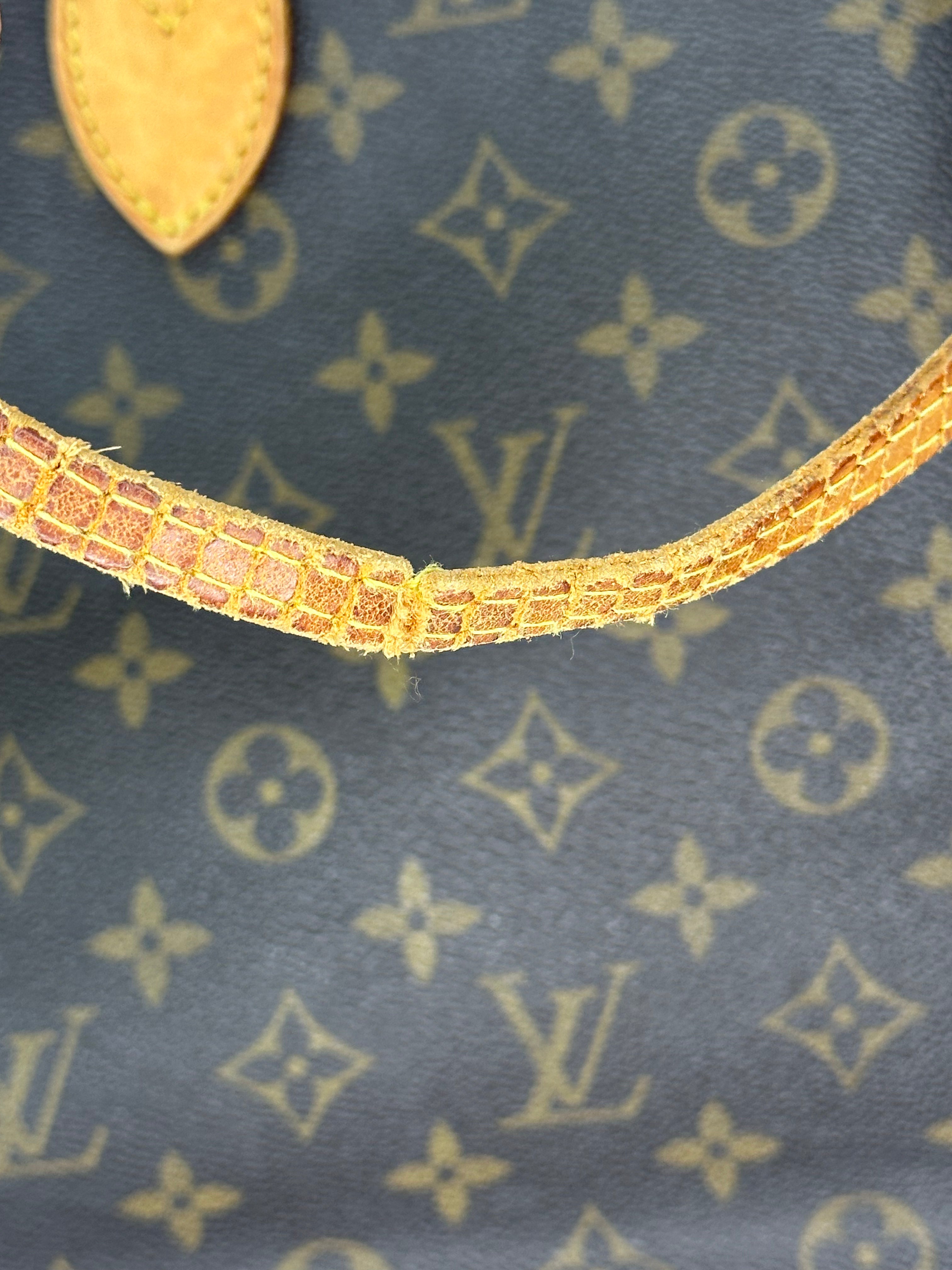 Louis Vuitton Neverfull MM M40156 Monogram Brown Tote Bag