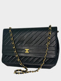 CHANEL Mademoiselle Chain Shoulder Bag, Black, with Dust Bag