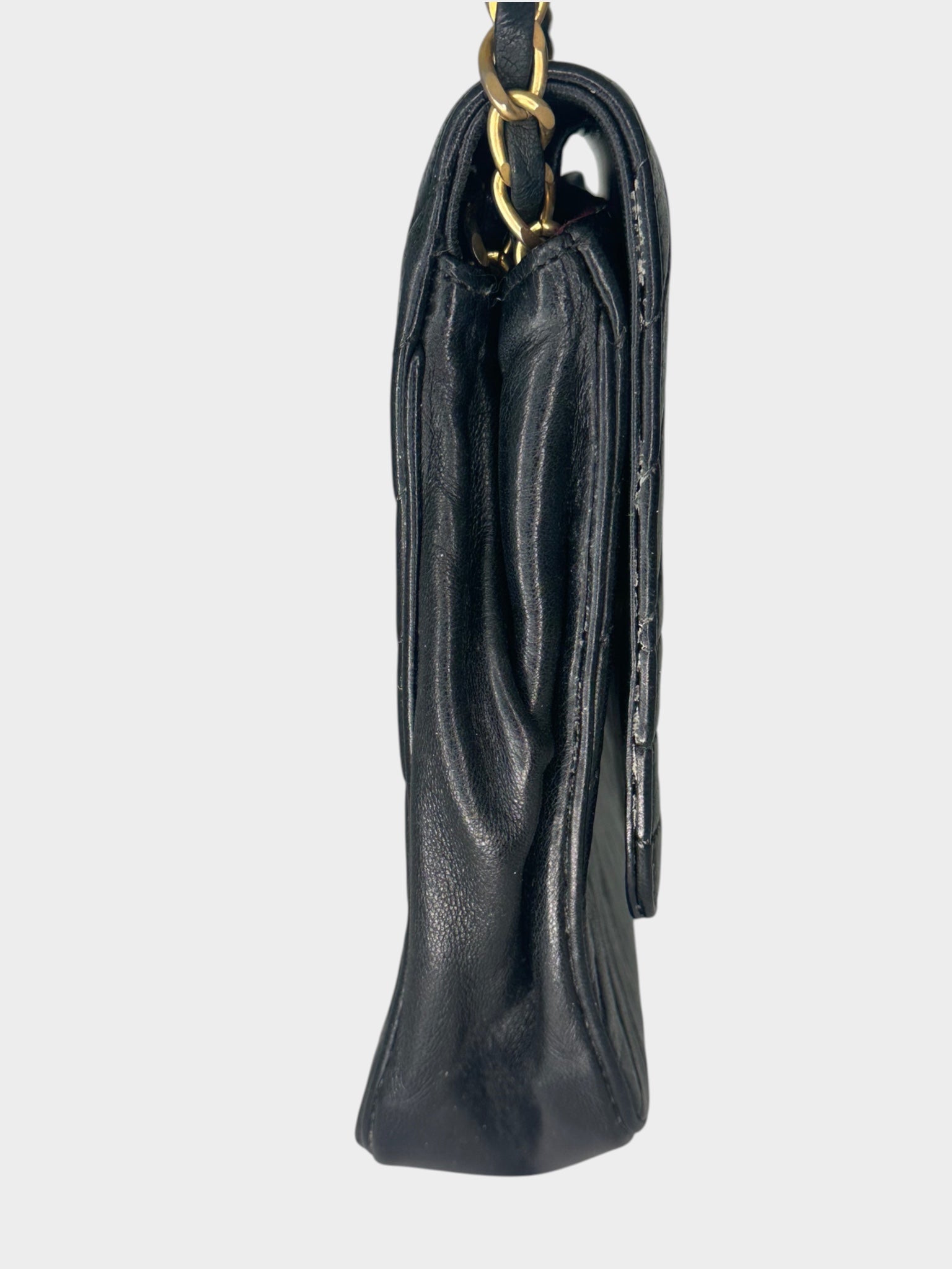 CHANEL Mademoiselle Chain Shoulder Bag, Black, with Dust Bag