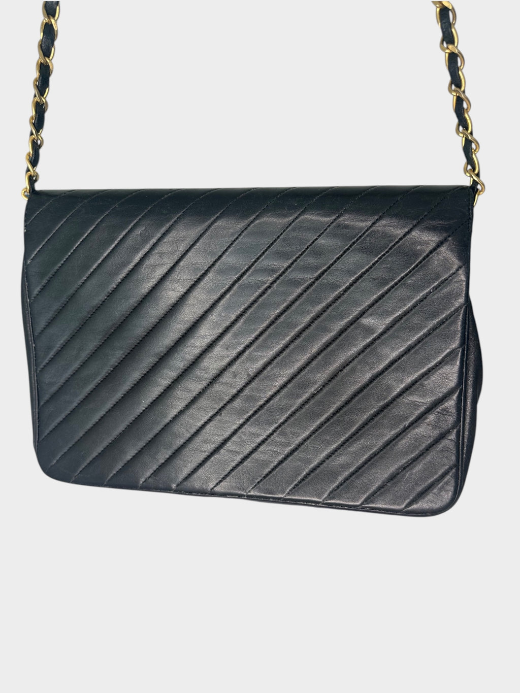 CHANEL Mademoiselle Chain Shoulder Bag, Black, with Dust Bag