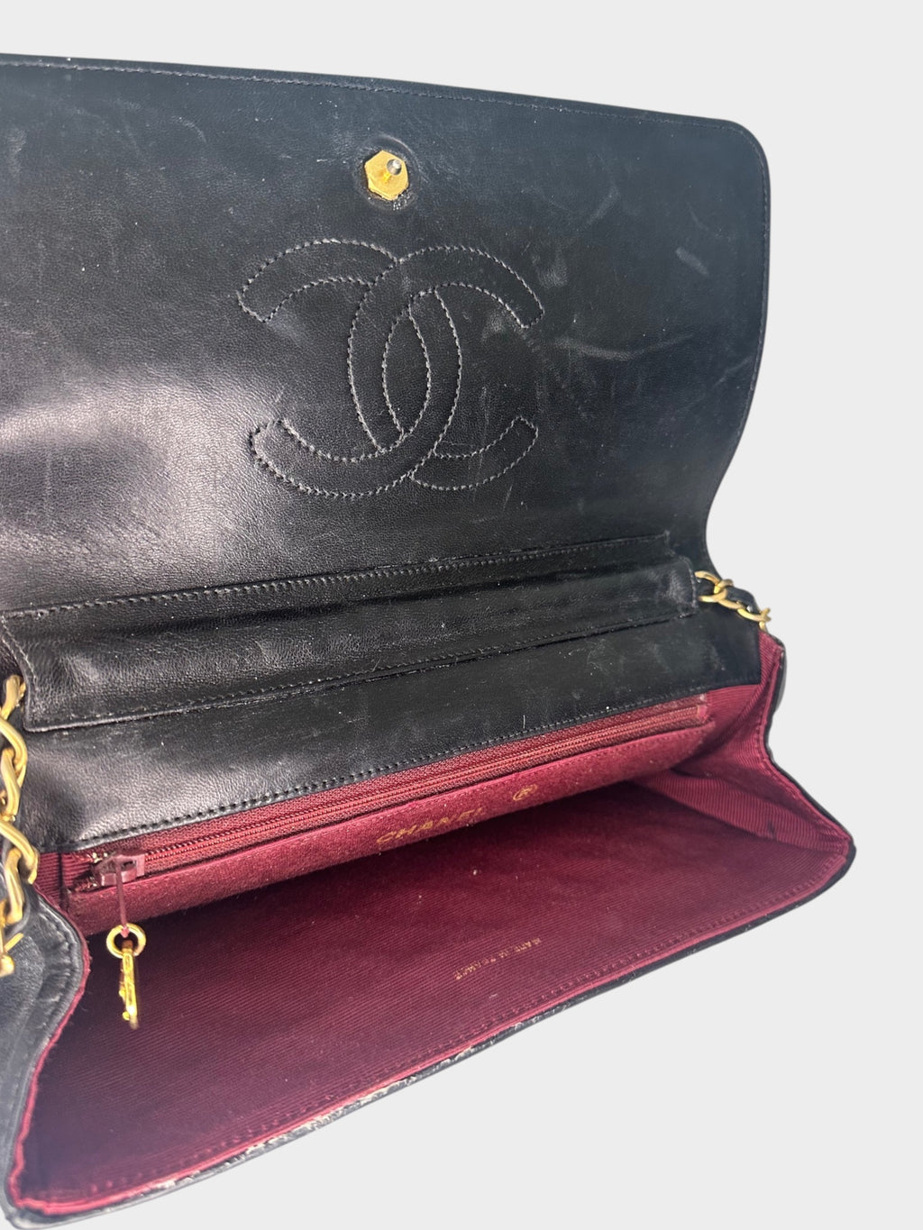CHANEL Mademoiselle Chain Shoulder Bag, Black, with Dust Bag