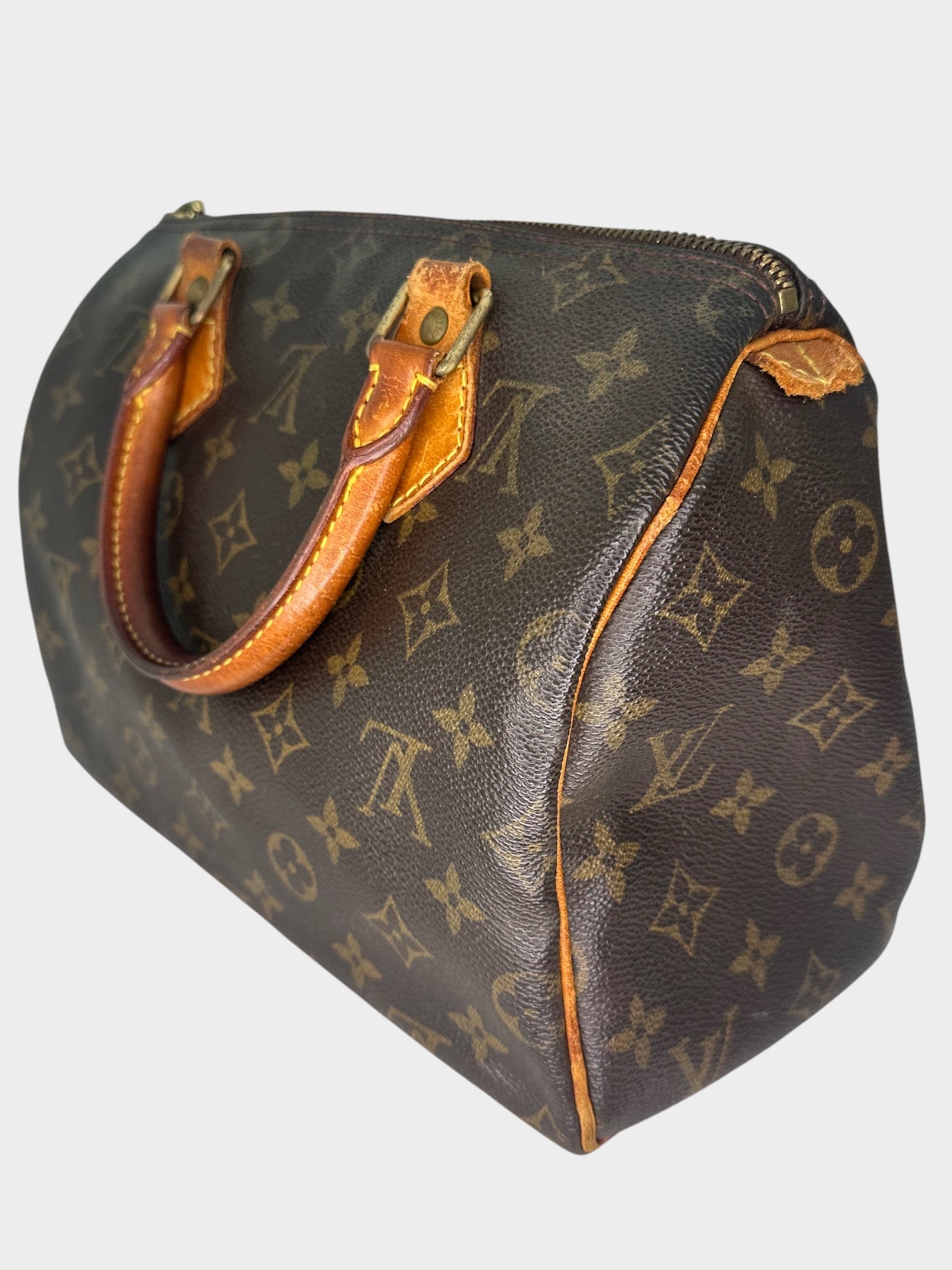 LOUIS VUITTON Speedy 25 Monogram Handbag M41528 (Key Missing) Mini Boston Bag