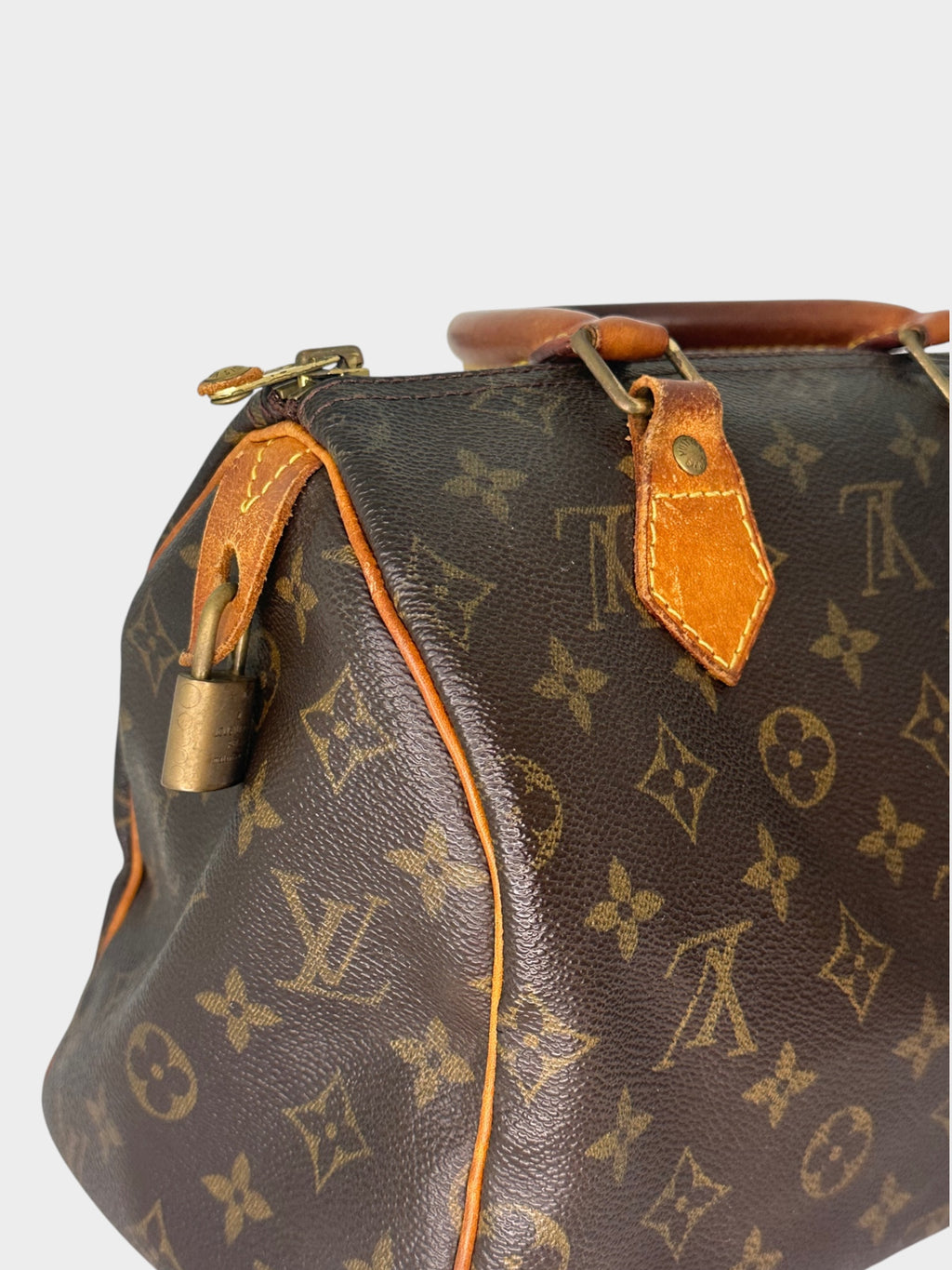 LOUIS VUITTON Speedy 25 Monogram Handbag M41528 (Key Missing) Mini Boston Bag