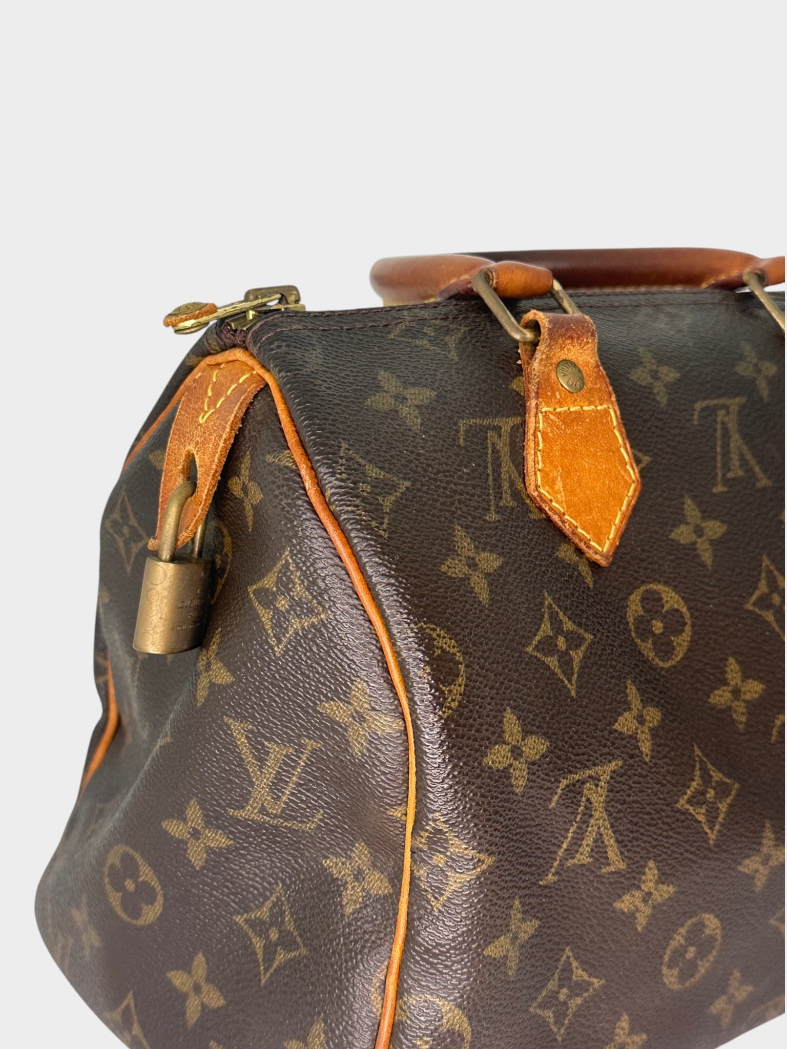 LOUIS VUITTON Speedy 25 Monogram Handbag M41528 (Key Missing) Mini Boston Bag