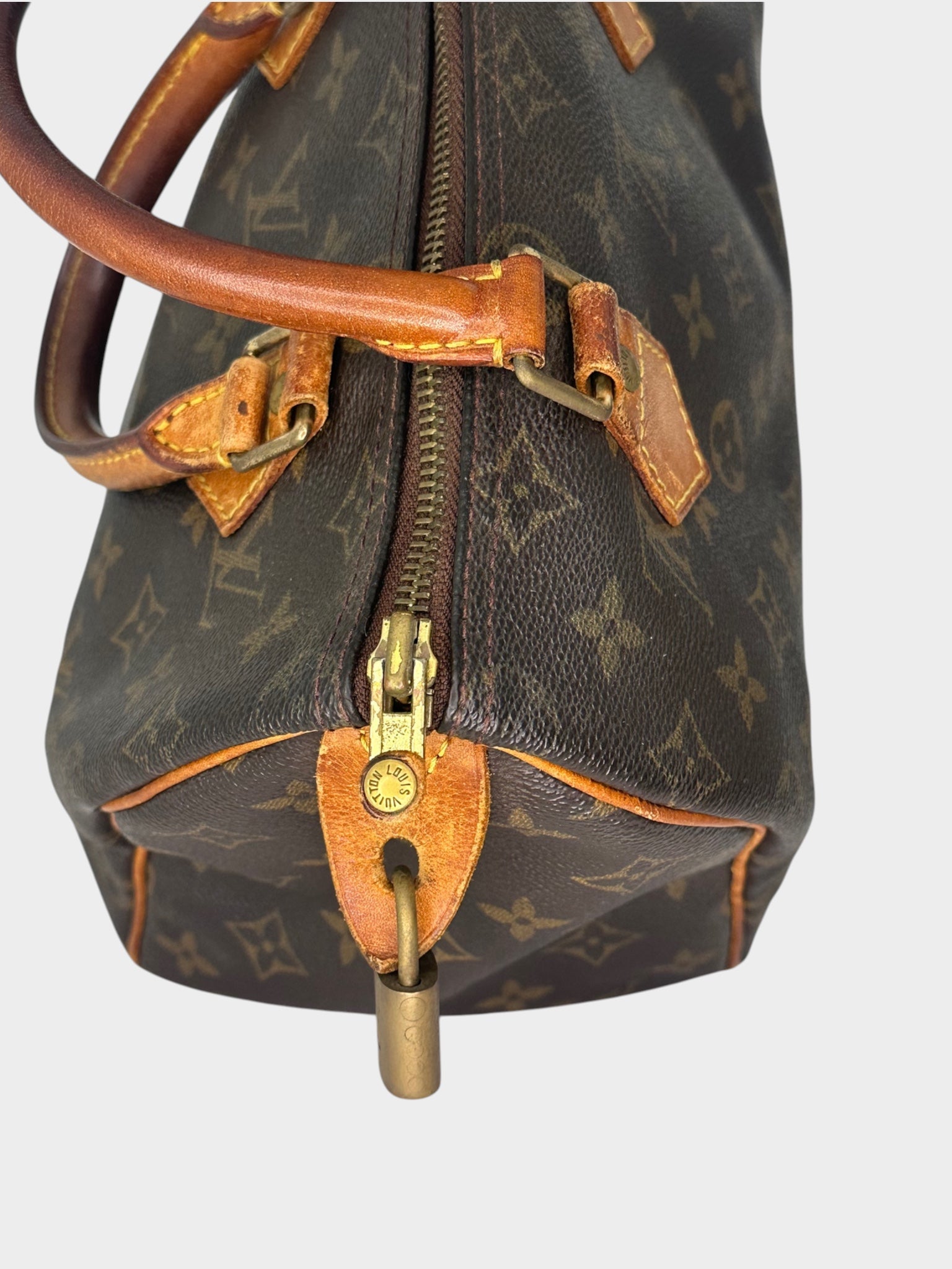 LOUIS VUITTON Speedy 25 Monogram Handbag M41528 (Key Missing) Mini Boston Bag