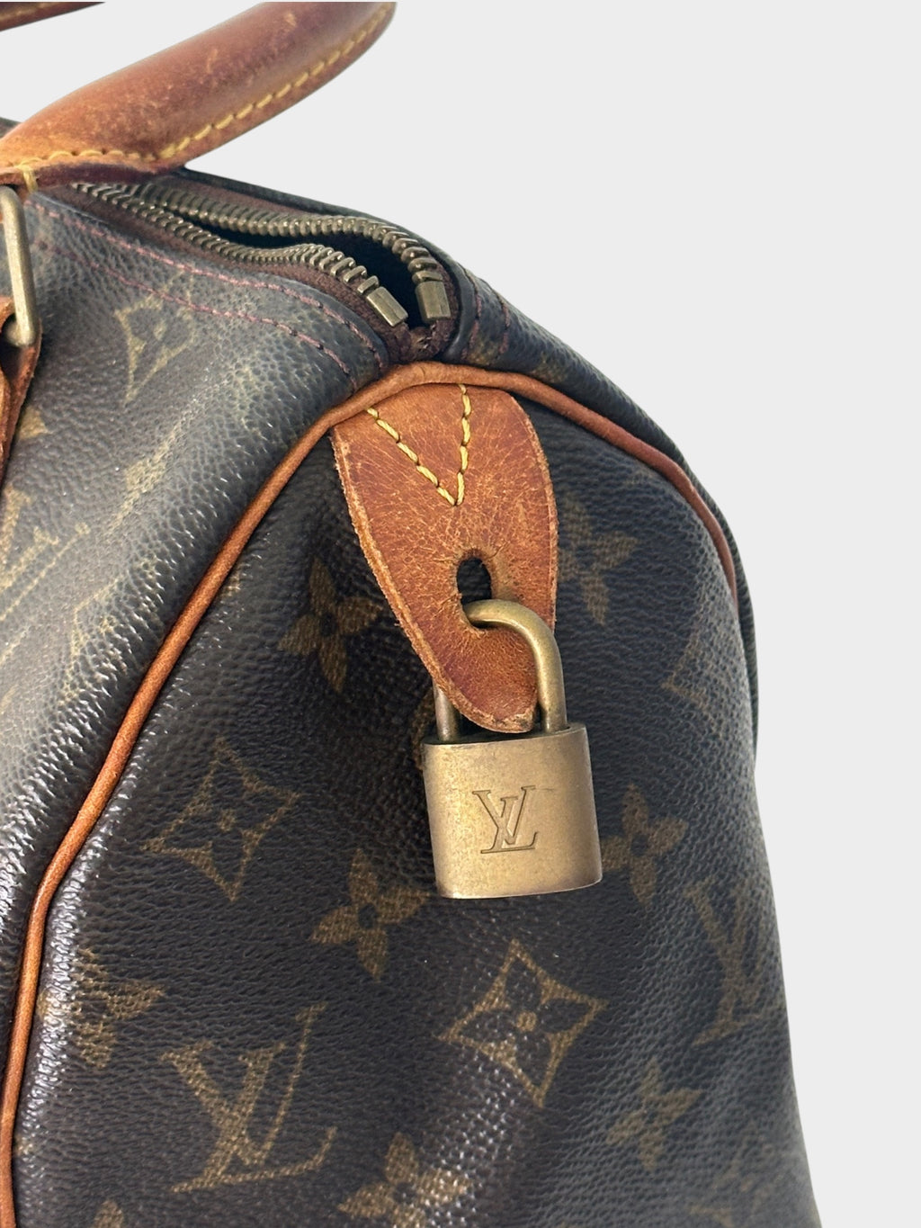 LOUIS VUITTON Speedy 25 Monogram Handbag M41528 (Key Missing) Mini Boston Bag