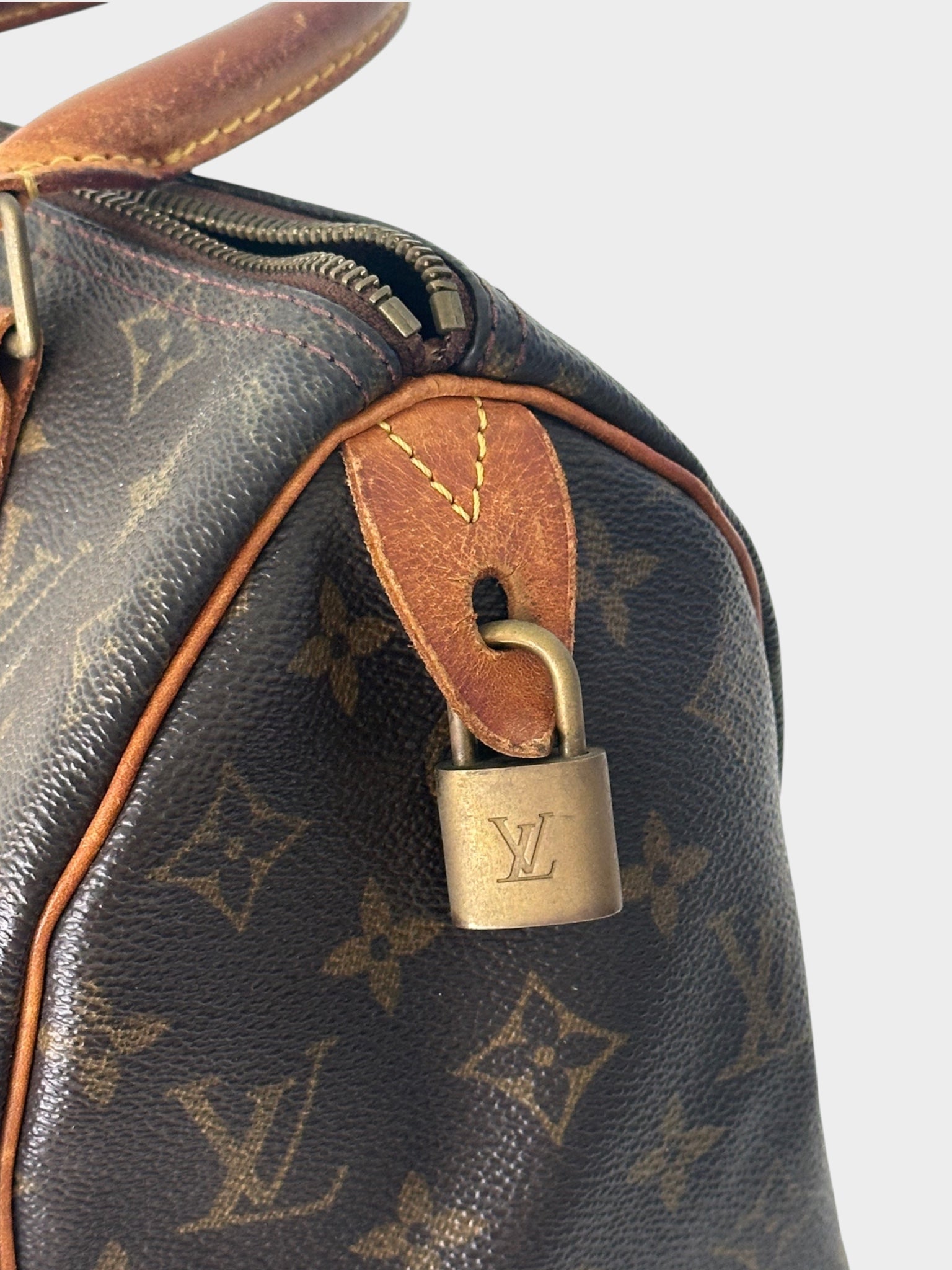 LOUIS VUITTON Speedy 25 Monogram Handbag M41528 (Key Missing) Mini Boston Bag