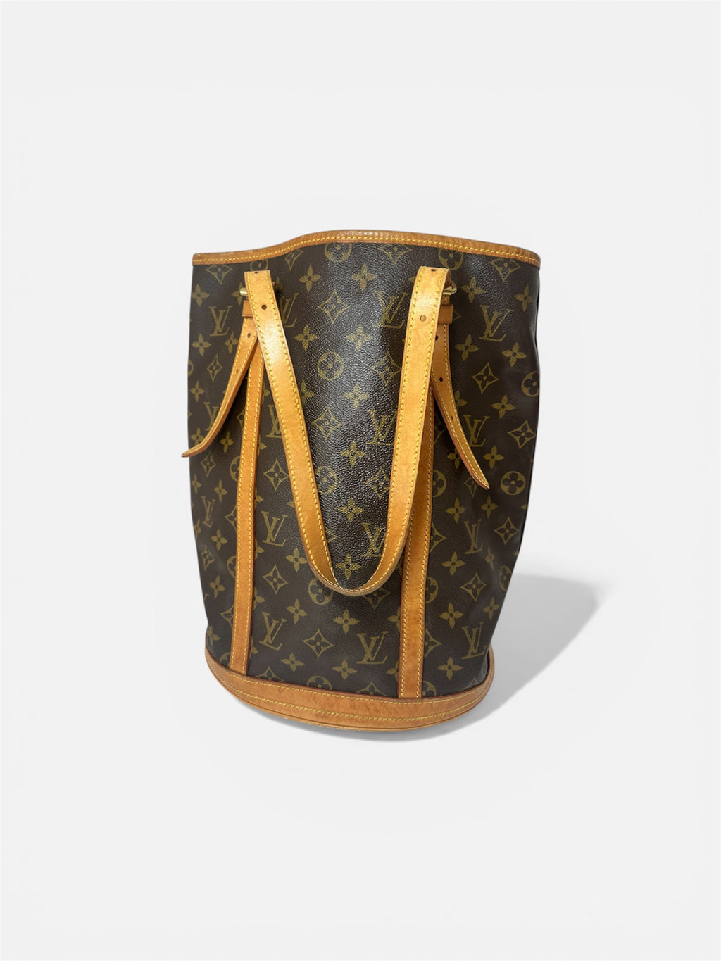 Louis Vuitton Bucket GM M42236 FL1001 Tote Bag PVC Coated Canvas Leather Monogram