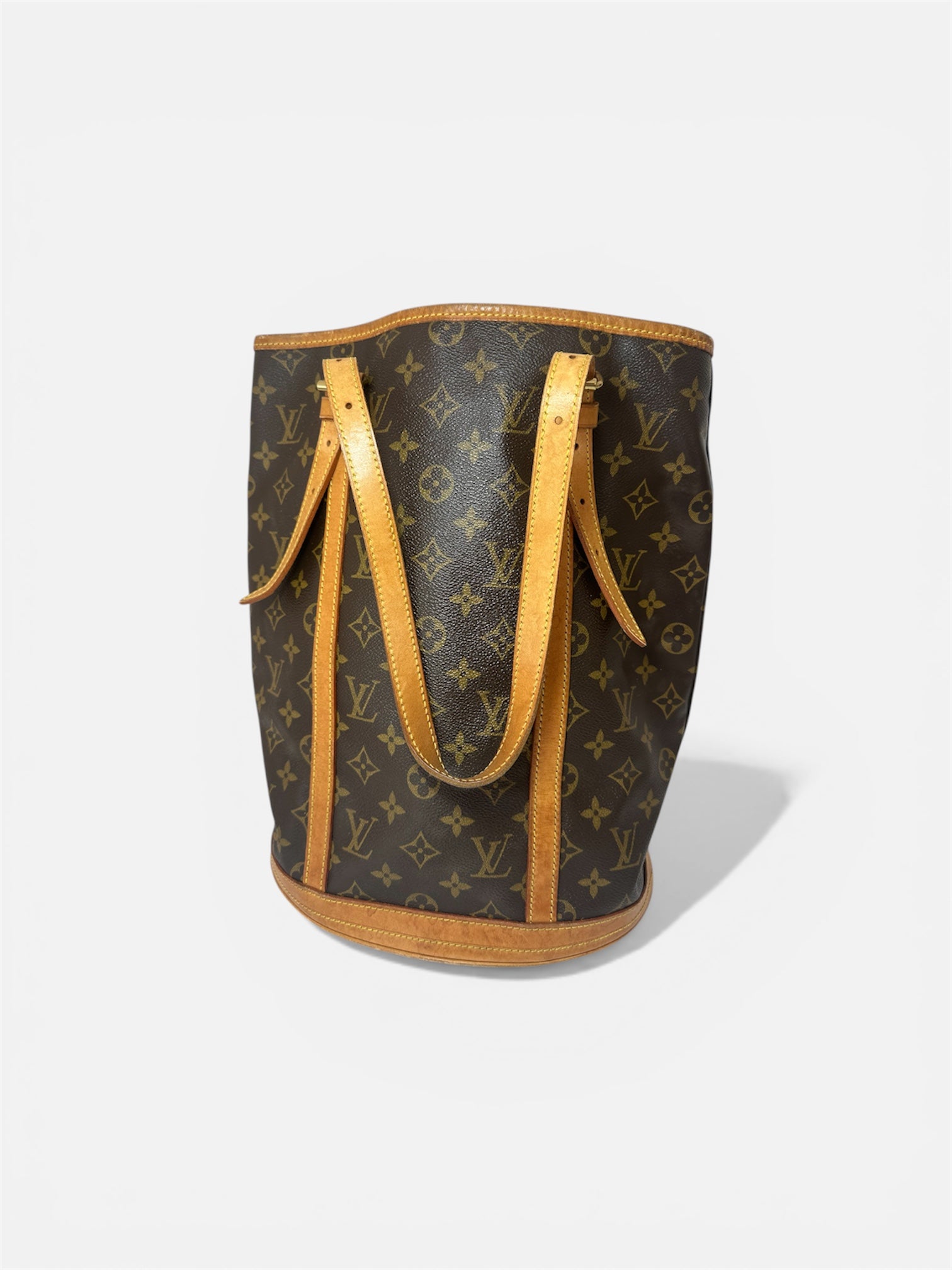 Louis Vuitton Bucket GM M42236 FL1001 Tote Bag PVC Coated Canvas Leather Monogram