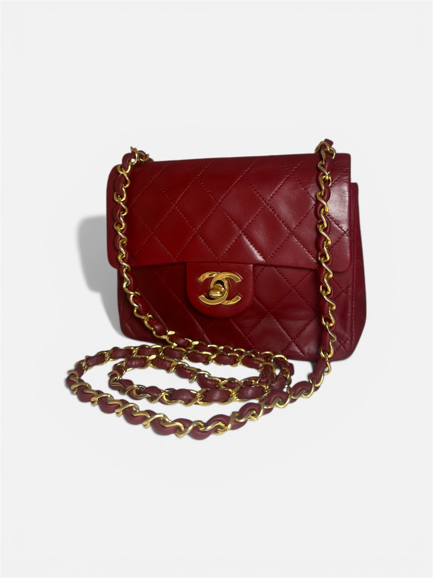 Chanel Mini Matelassé Turnlock Coco Mark Lambskin Chain Shoulder Bag