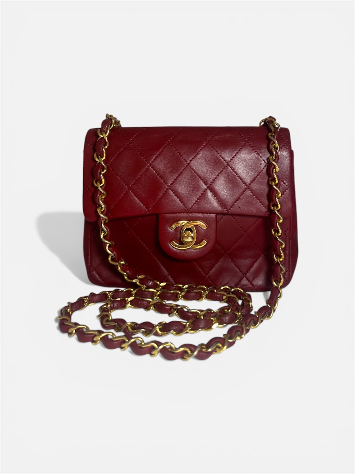 Chanel Mini Matelassé Turnlock Coco Mark Lambskin Chain Shoulder Bag