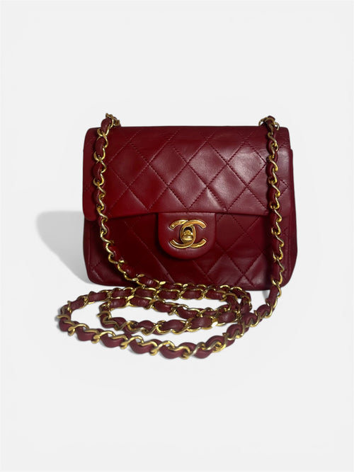 Chanel Mini Matelassé Turnlock Coco Mark Lambskin Chain Shoulder Bag