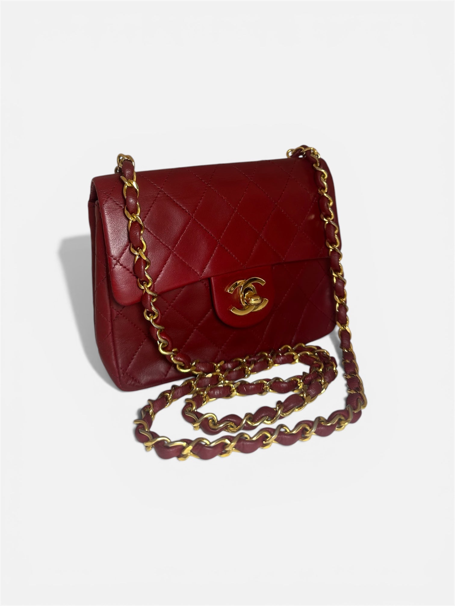 Chanel Mini Matelassé Turnlock Coco Mark Lambskin Chain Shoulder Bag