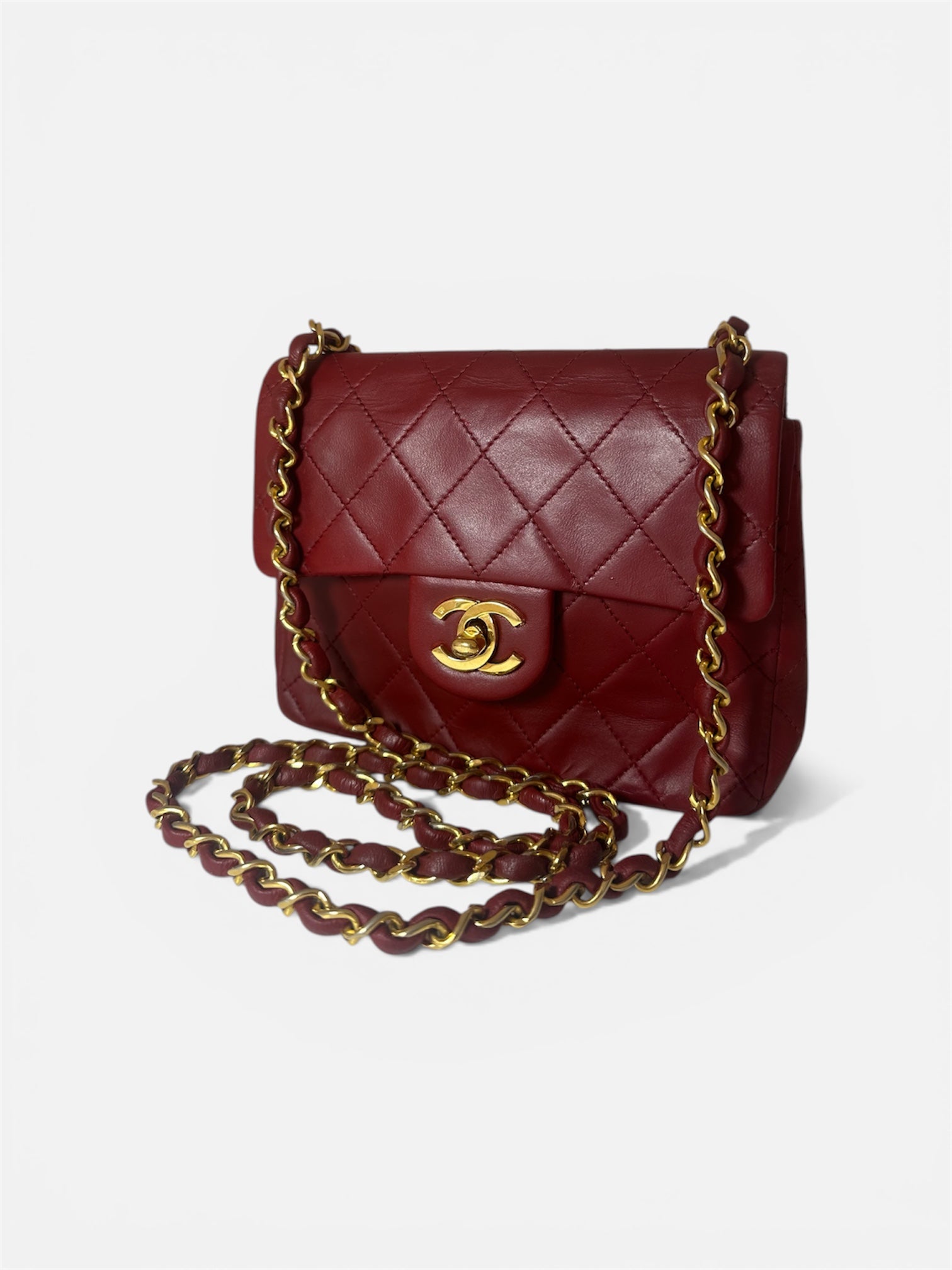 Chanel Mini Matelassé Turnlock Coco Mark Lambskin Chain Shoulder Bag