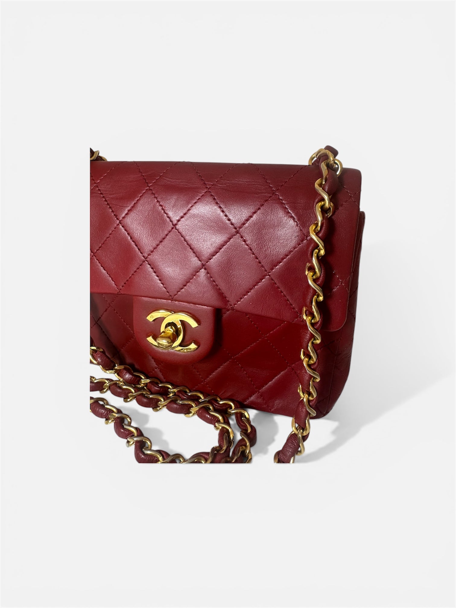 Chanel Mini Matelassé Turnlock Coco Mark Lambskin Chain Shoulder Bag