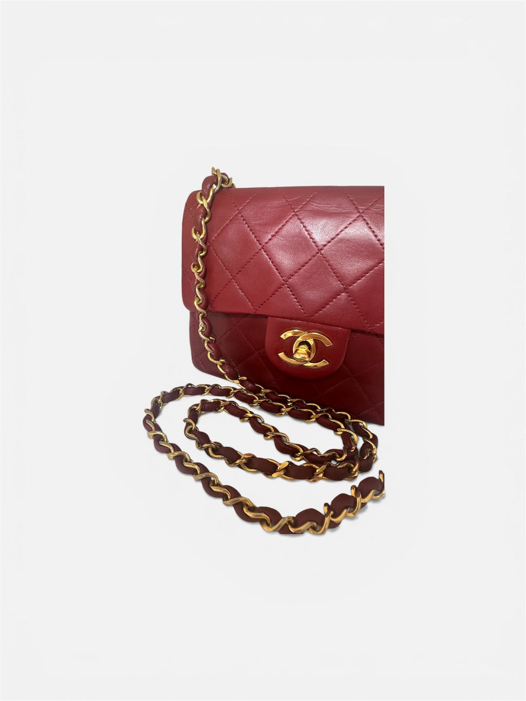 Chanel Mini Matelassé Turnlock Coco Mark Lambskin Chain Shoulder Bag