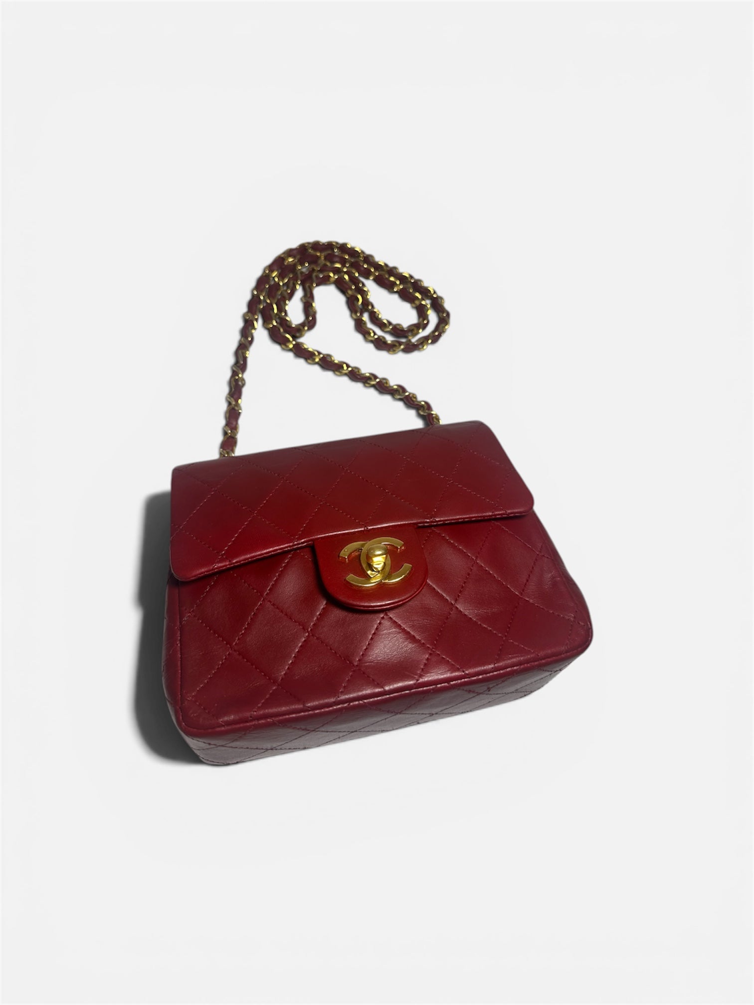 Chanel Mini Matelassé Turnlock Coco Mark Lambskin Chain Shoulder Bag
