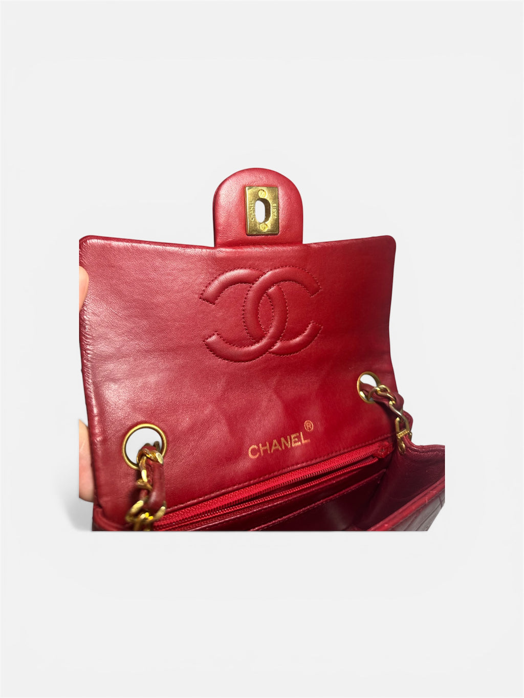 Chanel Mini Matelassé Turnlock Coco Mark Lambskin Chain Shoulder Bag