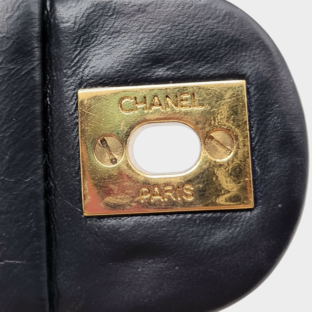 CHANEL Mini Matelassé Lambskin Turnlock Coco Mark Black with Seal, Serial Number 5