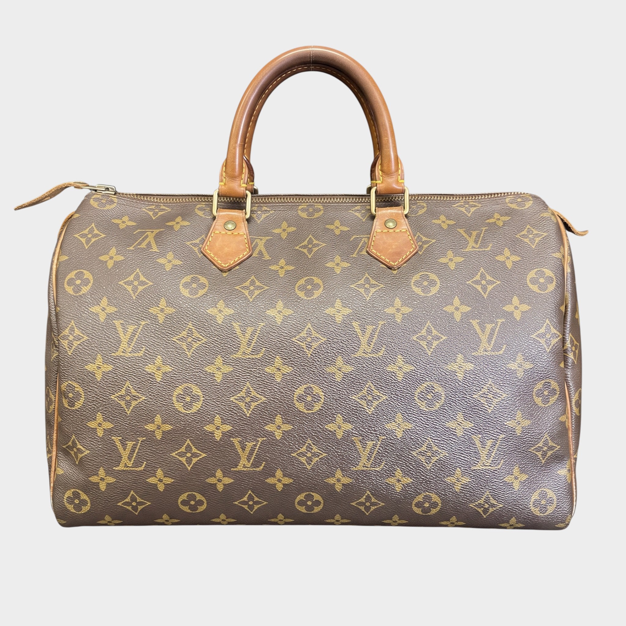 Louis Vuitton Monogram Speedy 35 Speedy35 M41107 Handbag Boston Bag Brown Vintage