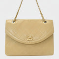 Chanel Chain Shoulder Bag Matelassé Coco Mark Lambskin Leather Tasche