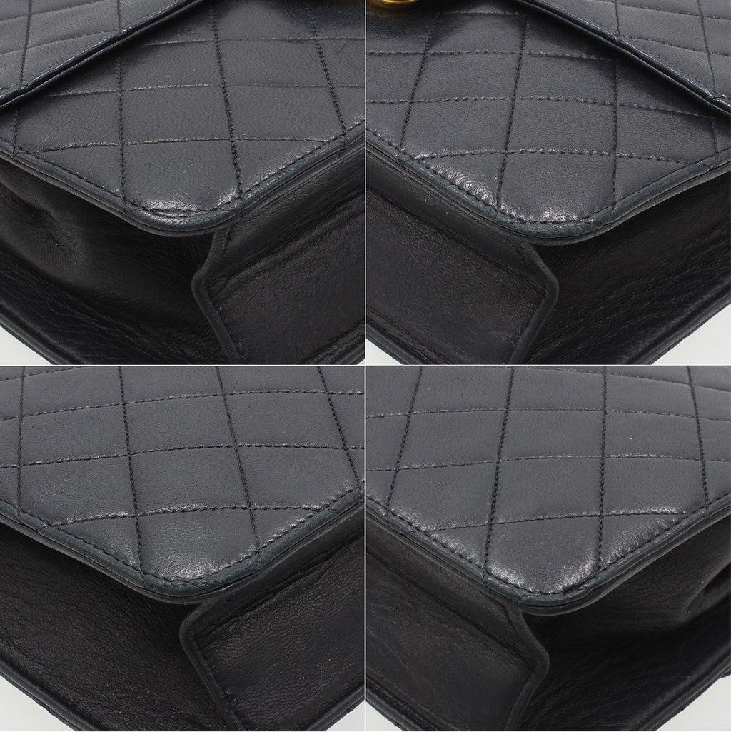 Chanel Matelassé Lambskin Push-Lock Chain Tasche Bag W22cm Black