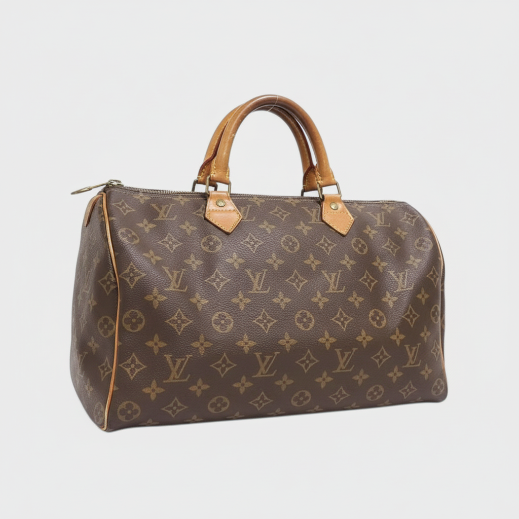 Louis Vuitton Vintage Monogram Speedy 35 TALON Zip USA Handbag Tasche