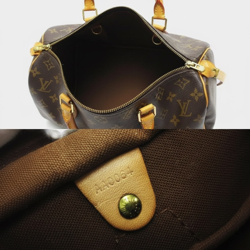 Louis Vuitton Monogram Speedy 30 Mini Boston Bag Handbag M41526 AA0064 Women's with Padlock and Key