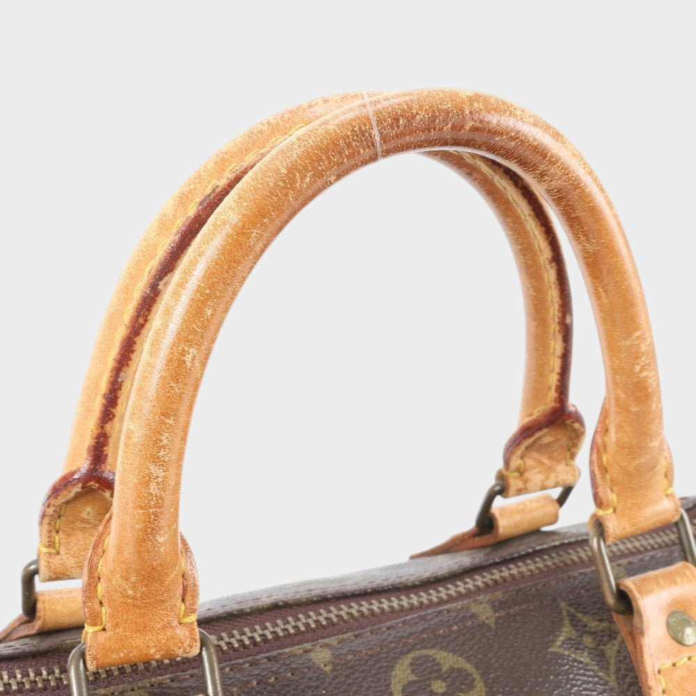 Louis Vuitton Monogram Speedy 30 Mini Boston Bag M41526 Leather Handbag Tote Genuine