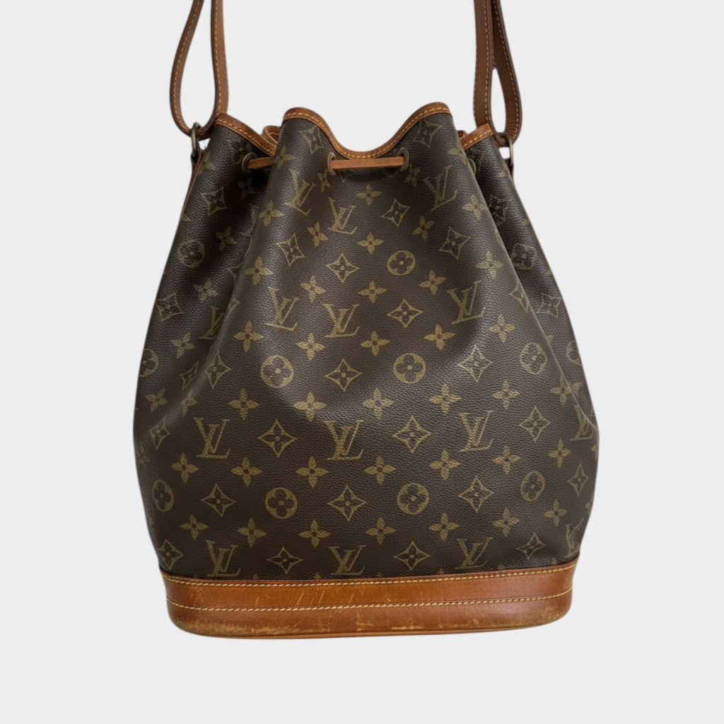 LOUIS VUITTON Noe M42224/AR0970 Shoulder Bag, Monogram Canvas, Louis Vuitton, Brown, Gold Hardware, Drawstring, Women's