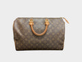 Louis Vuitton Monogram Speedy 40 Handbag M41522 with Padlock and Key, As-is Condition