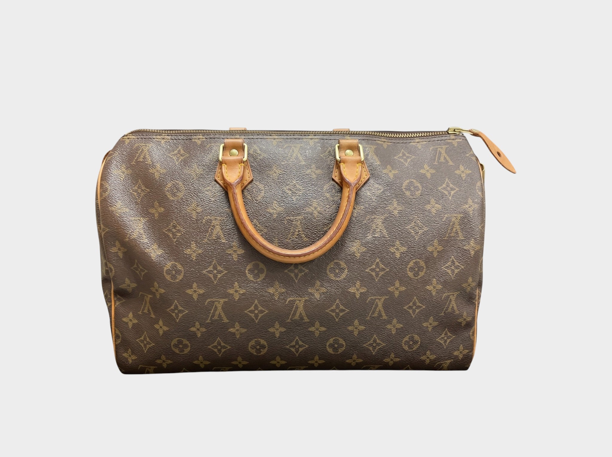 Louis Vuitton Monogram Speedy 40 Handbag M41522 with Padlock and Key, As-is Condition