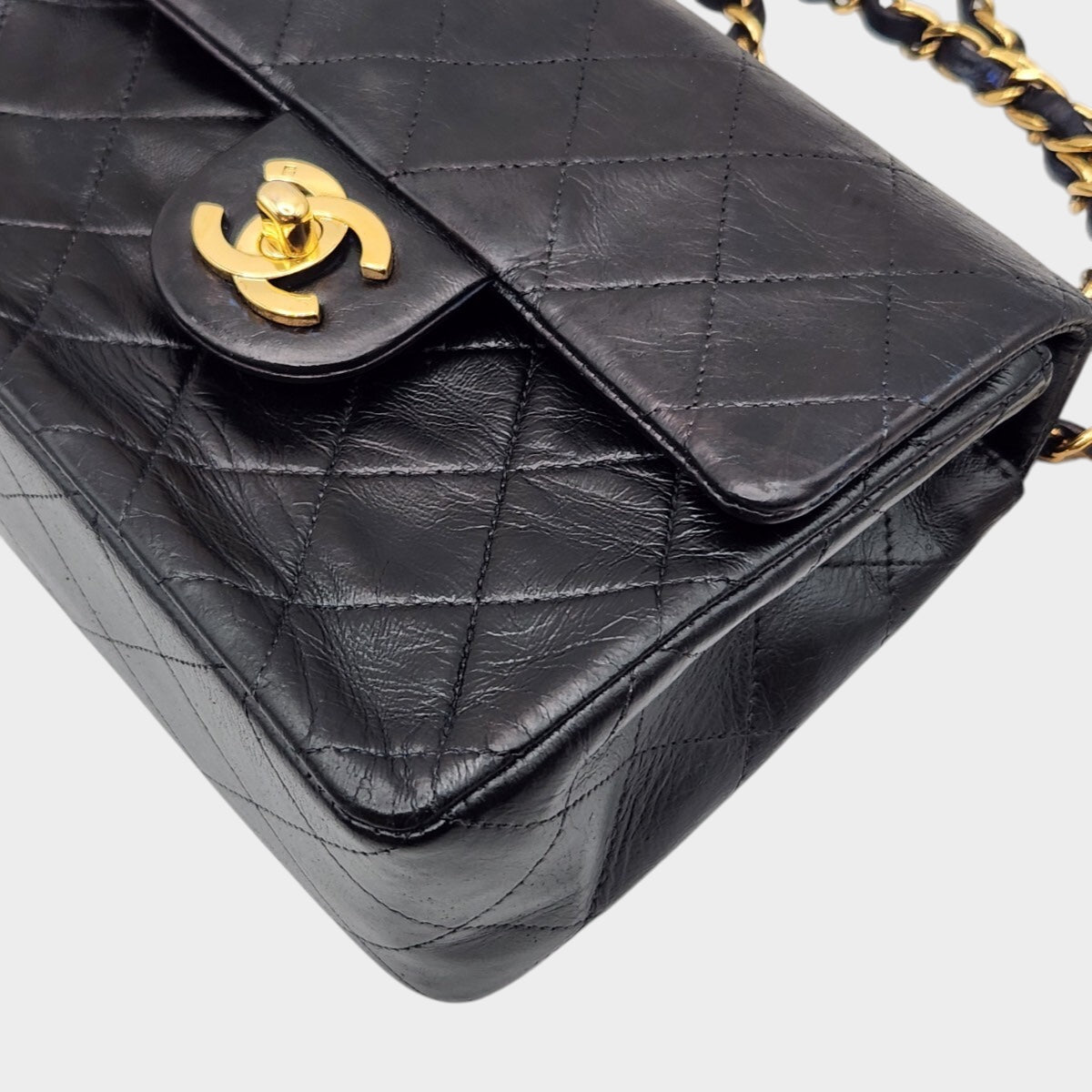 CHANEL Mini Matelassé Lambskin Turnlock Coco Mark Black with Seal, Serial Number 5