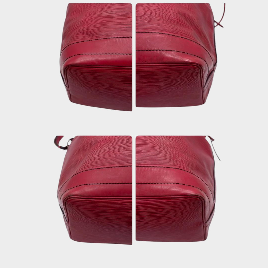 LOUIS VUITTON Noe Epi drawstring shoulder bag, red, serial code, made in France