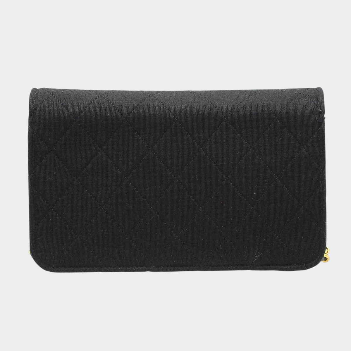 Chanel Jersey Mini Matelassé Chain Shoulder Bag, Black with Gold Hardware, Vintage,