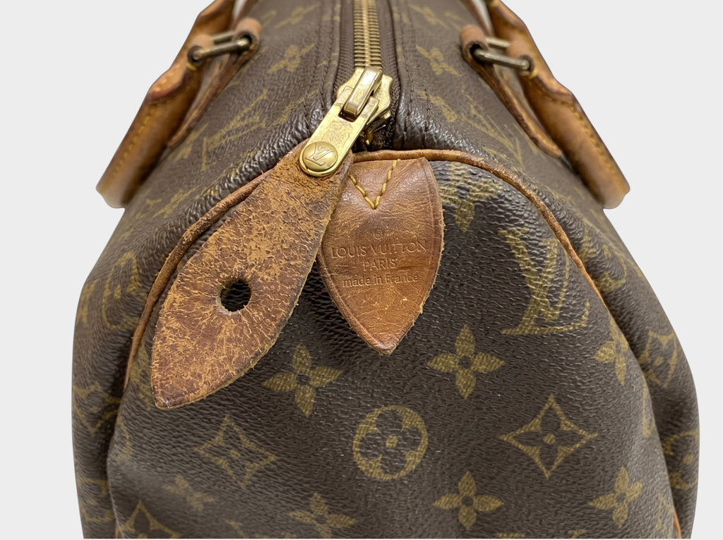 Louis Vuitton Monogram Speedy 40 Handbag M41522 with Padlock and Key, As-is Condition