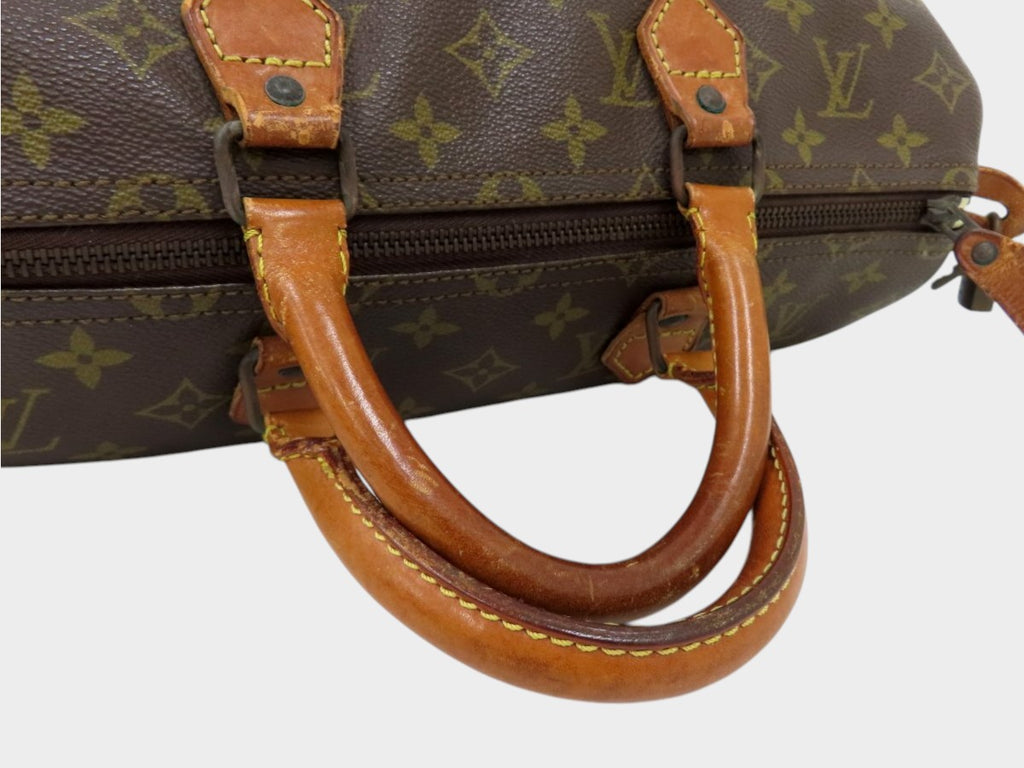 Louis Vuitton Monogram Speedy Toile Calf Leather Boston Bag