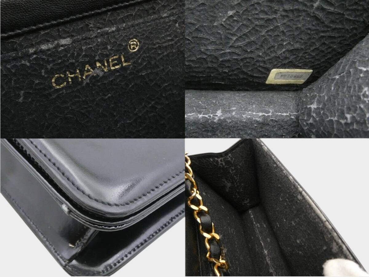 CHANEL Matelassé Enamel Coco Mark Push-Lock Chain Shoulder Bag