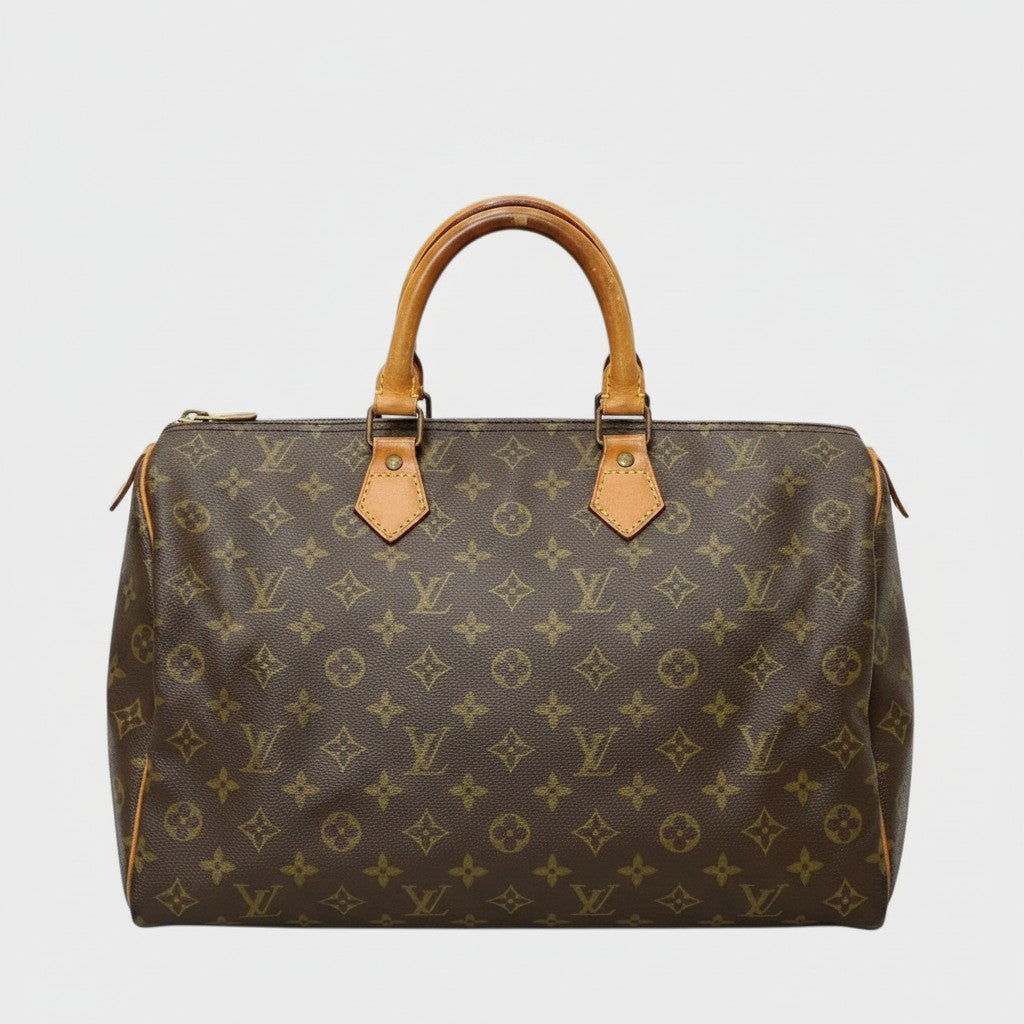 Louis Vuitton Monogram Speedy 35 Boston Bag M41524/Tasche/Dark